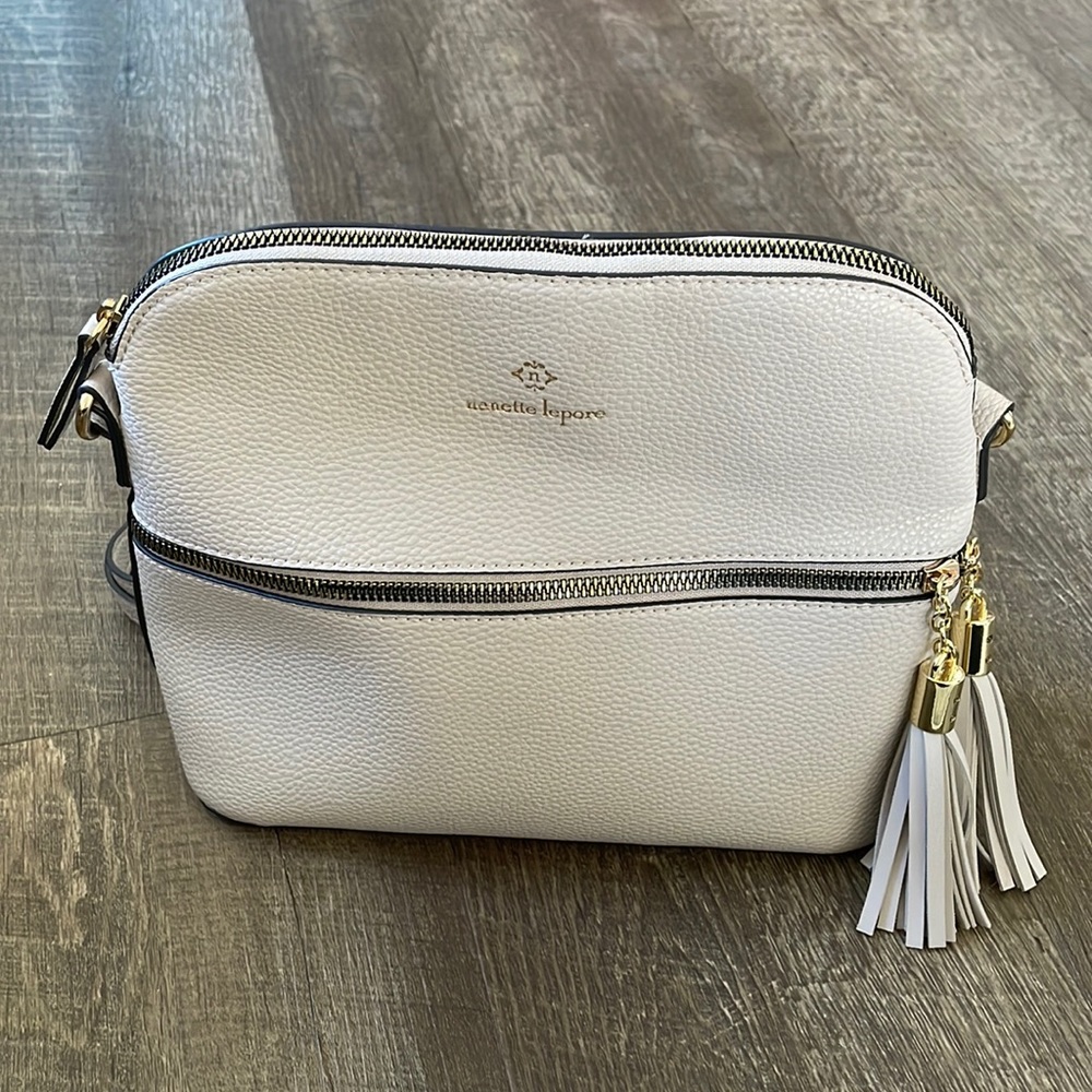 Gray crossbody purse